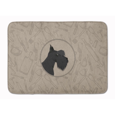 Carolines Treasures Scottish Terrier in the Kitchen Machine Washable Memory Foam Mat CK2207RUG